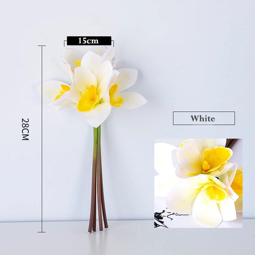 lot de 4 bouquets d'orchidées artificielles pour décoration intérieure festive