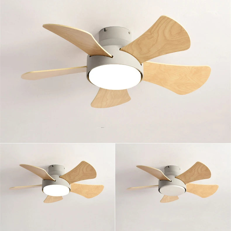 Ventilateur silencieux DC plafonnier ventilateurs de Loft avec lumière LED et lampes modernes à distance pour salon ventilateur de Hall lumières éclairage en bois - vue 8 sur 9