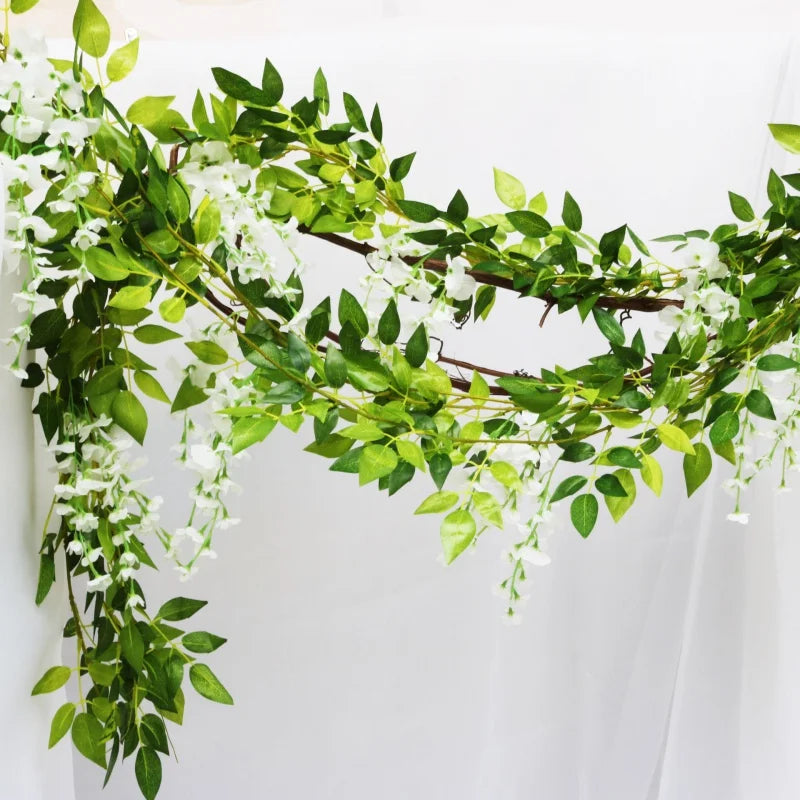 guirlande de glycine artificielle pour décoration florale et festive - vue 4 sur 32