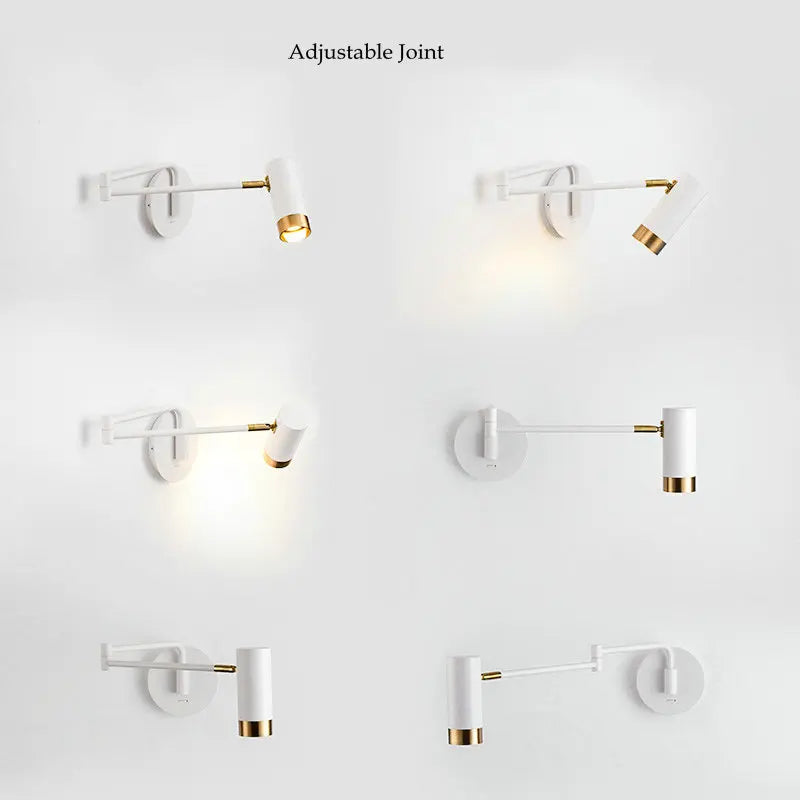 applique murale extensible avec interrupteur pour lecture avec bras pivotants - vue 7 sur 8