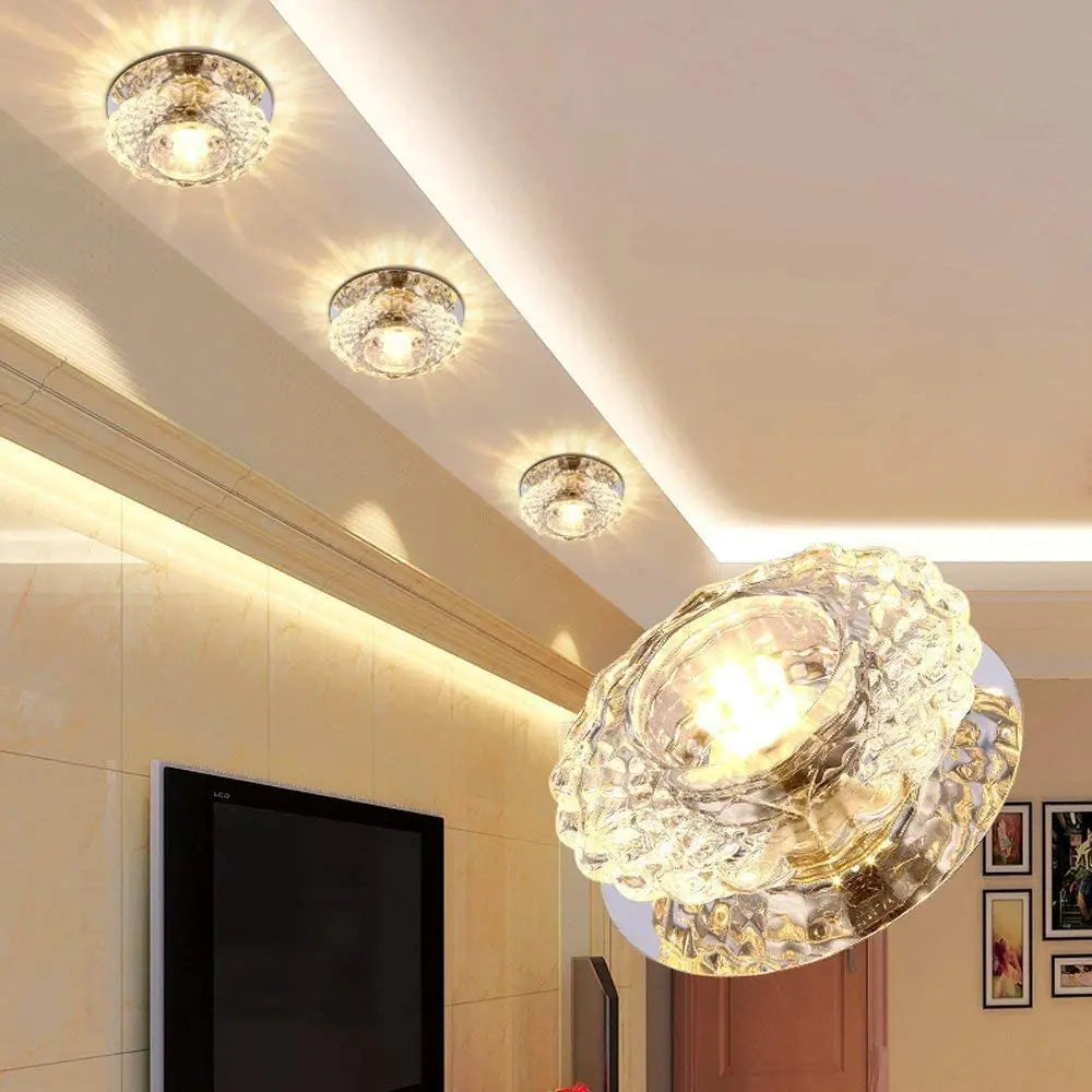 plafonniers modernes en cristal décoratifs lumière allée - vue 4 sur 7