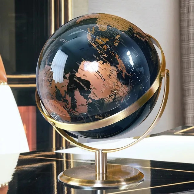 globe rotatif décoratif style européen luxe créatif - vue 10 sur 10