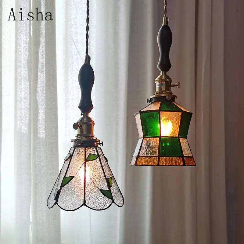 suspension rétro en verre pour décoration de bar et restaurant - vue 5 sur 14