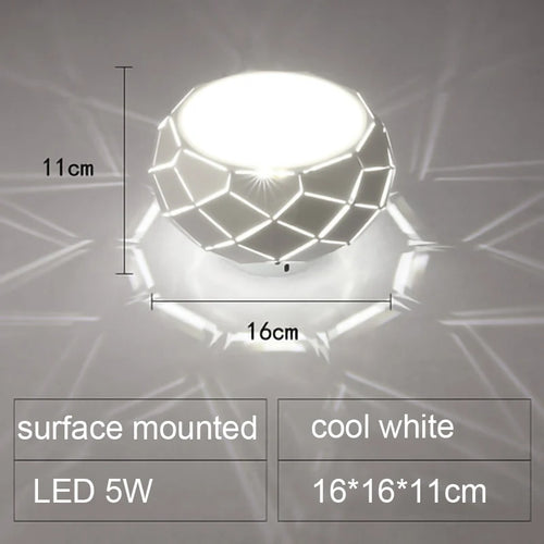 Plafonnier LED moderne simplicité 5W 12W - vue 11 sur 18