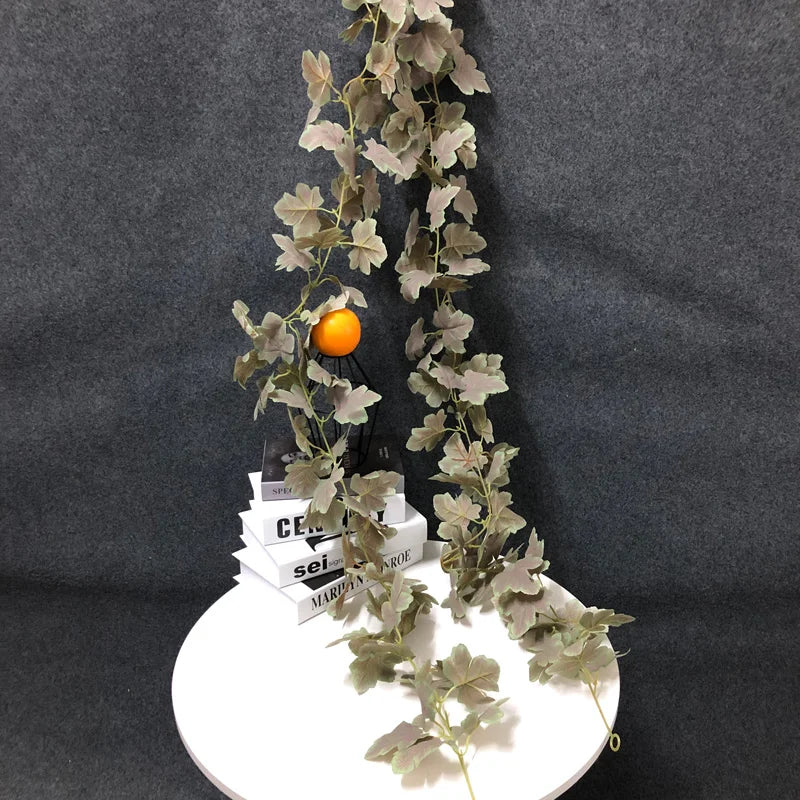 feuilles d'érable artificielles en rotin pour décoration intérieure et extérieure - vue 3 sur 8