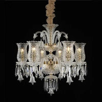 lustre en cristal européen pour décoration moderne et élégante