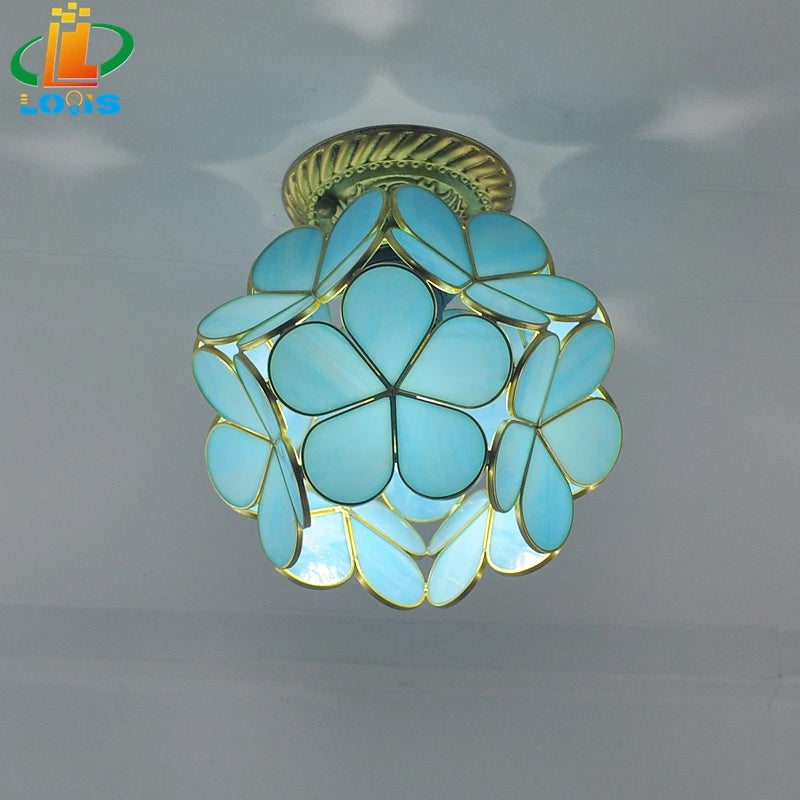lampe à pétales en verre style nordique pour décoration intérieure