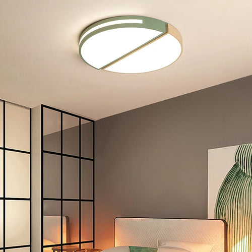 Modern minimalist round ceiling light nordic style mounted - vue 2 sur 10
