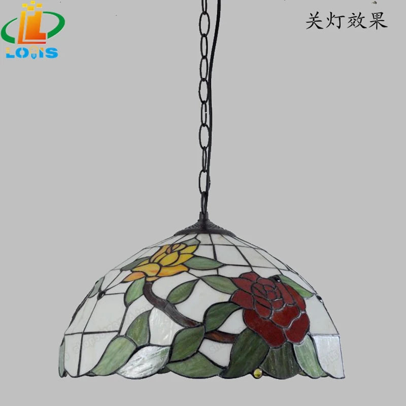 lustre en verre de pivoine style européen moderne décoratif - vue 7 sur 6