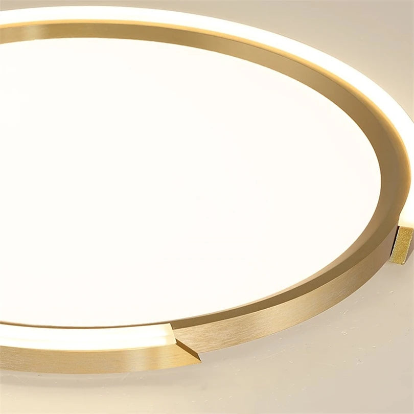 Plafonnier led modernes simples nordiques rondes - vue 6 sur 8