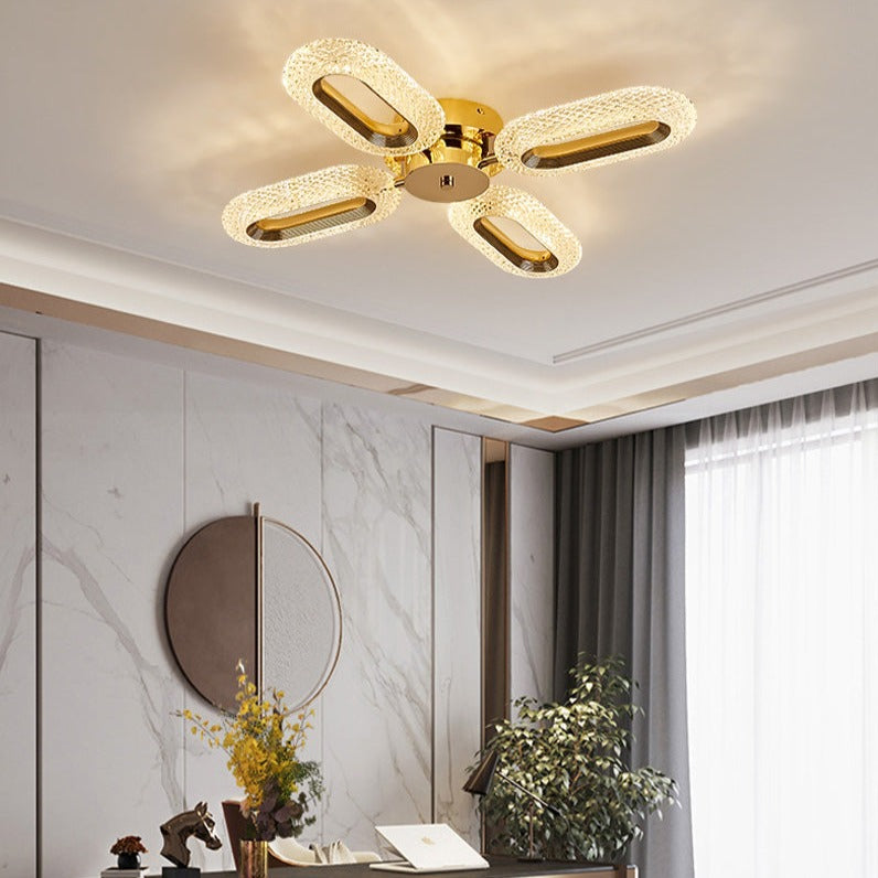 Plafonnier moderne LED en cristal ovale Marvona - vue 2 sur 9
