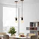 Nordique Simple bois bois suspension lumières Led suspension luminaire luminaire cuisine île Bar hôtel chambre d'enfants décor à la maison