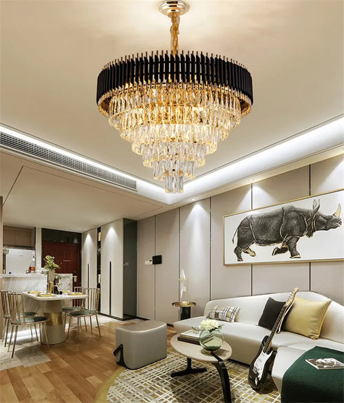 lustre moderne en cristal suspendu pour intérieur élégant - vue 6 sur 9