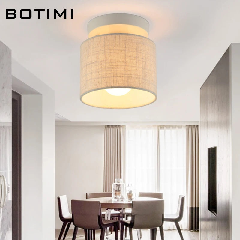botimi tissu led plafonnier montage intérieur e27 cuisine - vue 4 sur 7
