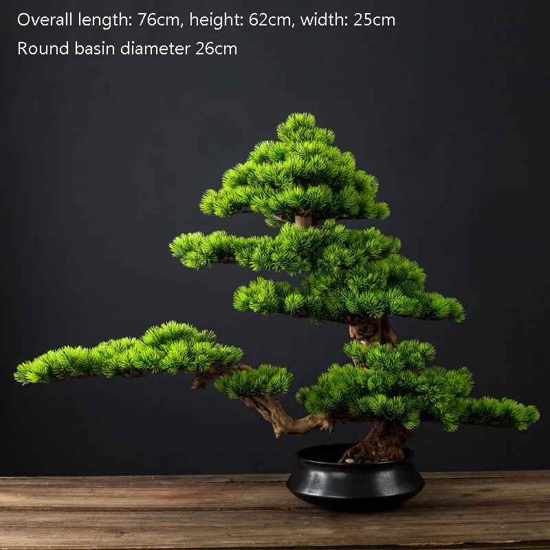Welcome Pine Bonsai Decoration,Living Room,Desktop,Fake Tree,Artificial Plants,Potted Ornament,Home Decor Customized
