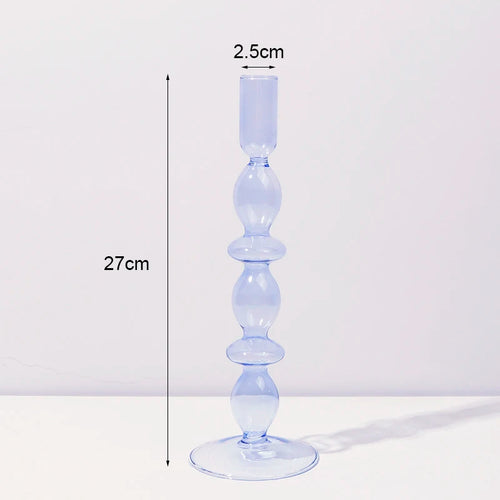 bougeoir en verre pour décoration romantique et festive - vue 15 sur 15