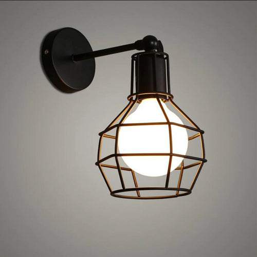 Vintage applique murale Cage E27 industriel rétro Loft applique abat-jour moderne intérieur maison salon luminaire décor