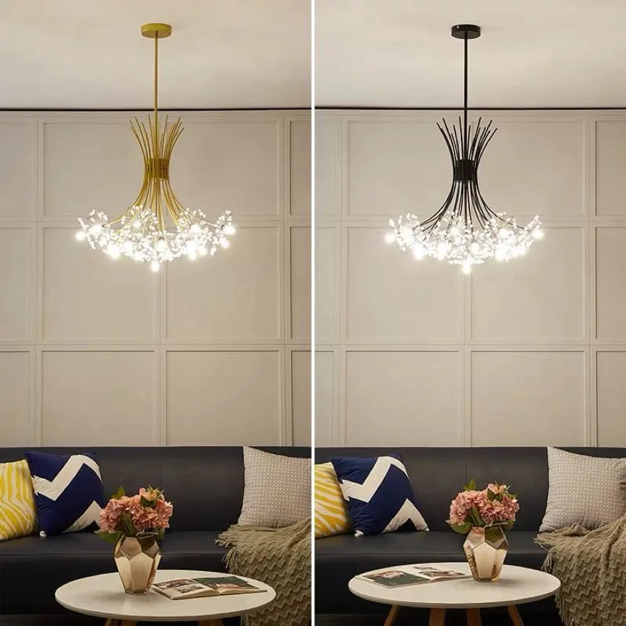 lustre moderne luxe en led pour éclairage intérieur - vue 5 sur 19