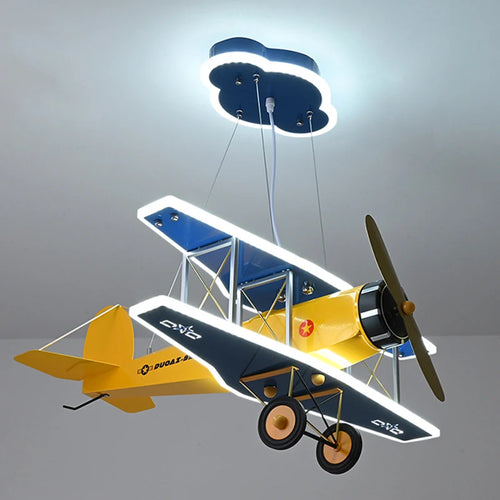 Lustre avion Chambre enfant moderne à LED - vue 6 sur 6