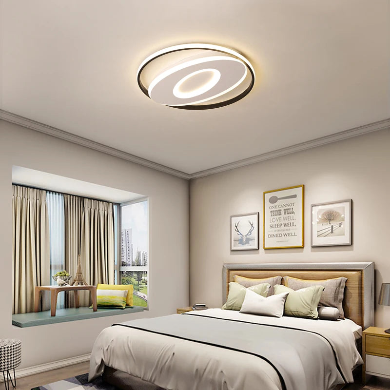 plafonnier led rond moderne pour décoration intérieure lumineuse - vue 5 sur 12