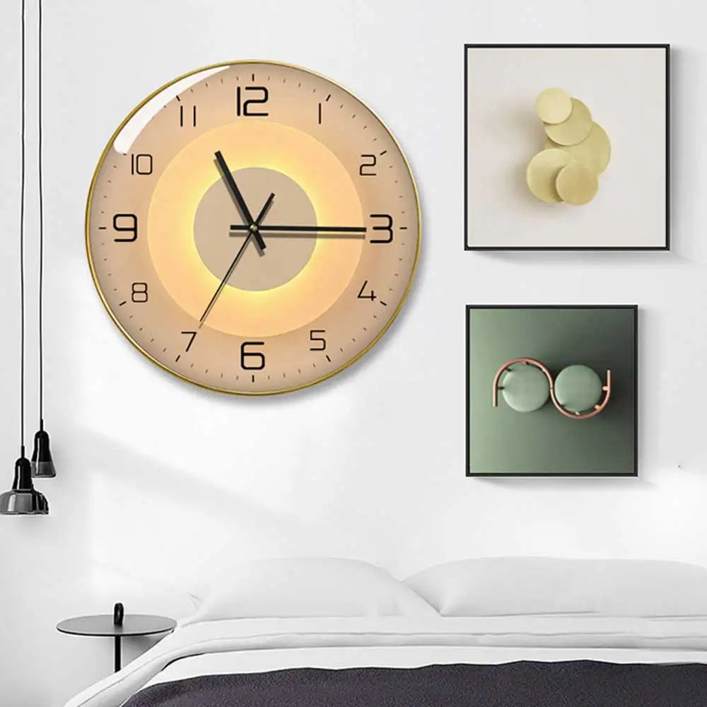horloge murale en verre design moderne créatif géométrique décorative - vue 5 sur 18