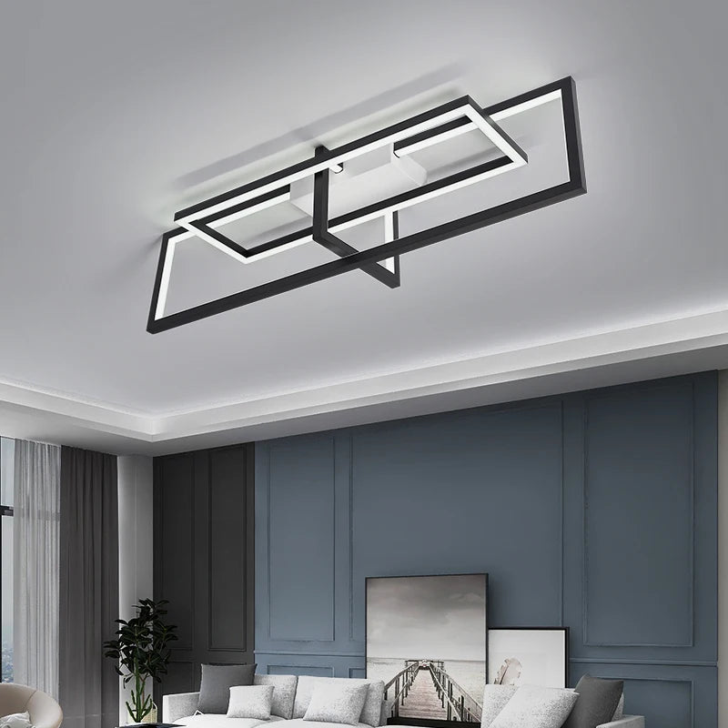 lustre moderne à led minimaliste en acrylique pour plafond - vue 4 sur 6