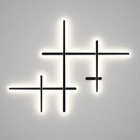 applique murale led rétro-éclairé simple longue bande art déco