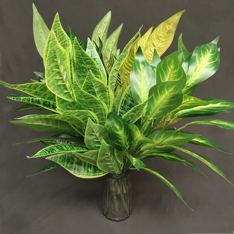 branches de palmier artificielles tropicales décoratives en plastique - vue 4 sur 13