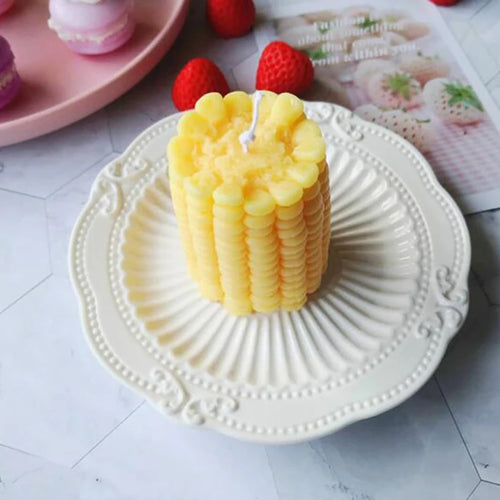 Short / Tall Corn Scented Candle Natural Flameless Soy Wax Essential Oil Fragrance Candles for Aromatherapy, Stress Relief