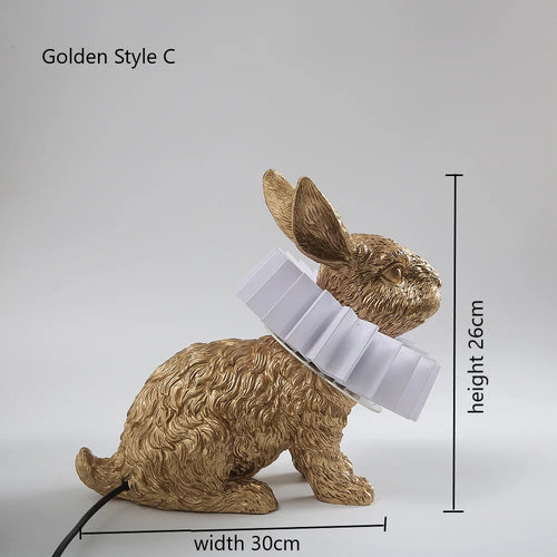 Lampe de table en forme de lapin pour chambre à coucher - vue 12 sur 15