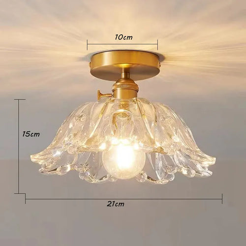 Lustre japonais en verre de laiton - vue 11 sur 23