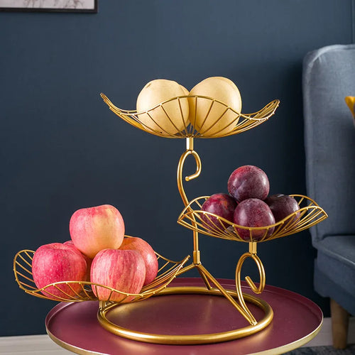 Fruit Basket, 3 Tier Fruit Basket Bowl Vegetable Organizer for Kitchen, Detachable Vegetable Storage，Fashion Fruit Bowl - vue 7 sur 8