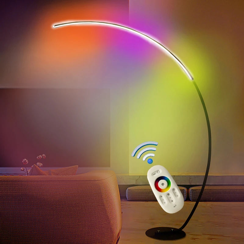 Lampadaire LED à arc moderne nordique - vue 3 sur 8