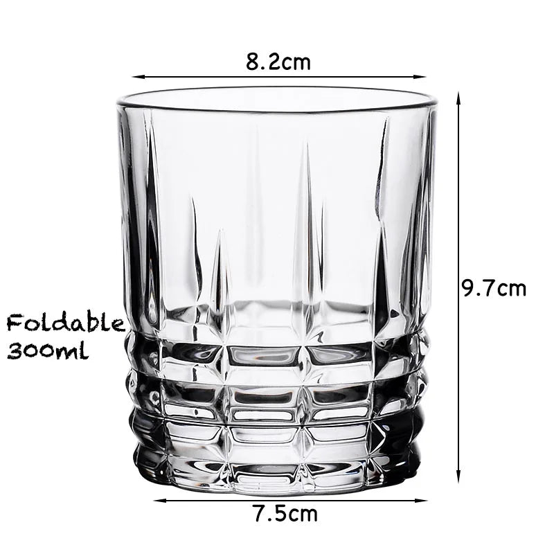 Verres whisky old fashioned relief élégants pour cocktails