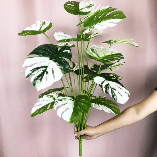 feuilles tropicales monstera palmier artificiel pour décoration intérieure - vue 15 sur 18