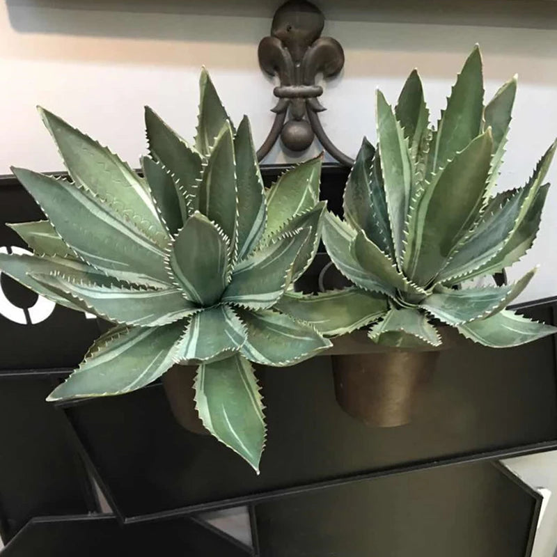 plantes succulentes artificielles décoratives en plastique à épines de lotus - vue 3 sur 11
