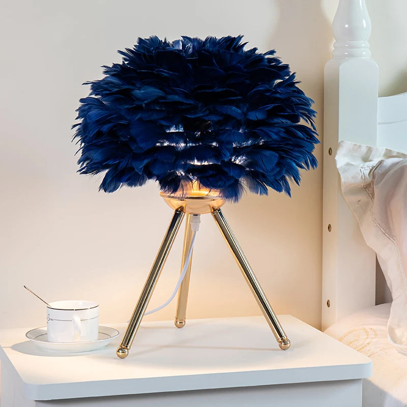 Lampe de chevet à plumes - vue 4 sur 7