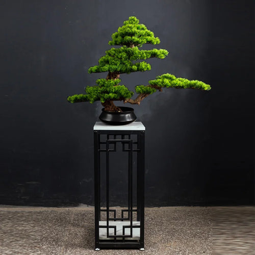 Welcome Pine Bonsai Decoration,Living Room,Desktop,Fake Tree,Artificial Plants,Potted Ornament,Home Decor Customized - vue 3 sur 8