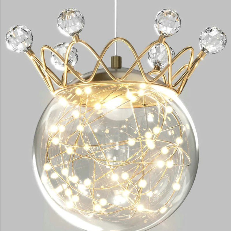 applique murale en forme de couronne de cristal avec gypsophile - vue 6 sur 10