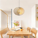 Minimalist wood LED Spherica pendant light for Nordic office