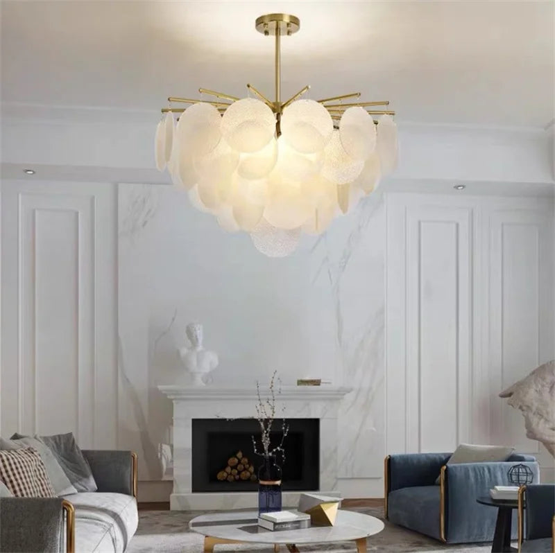 lustre moderne en verre pour un éclairage élégant et raffiné - vue 6 sur 6