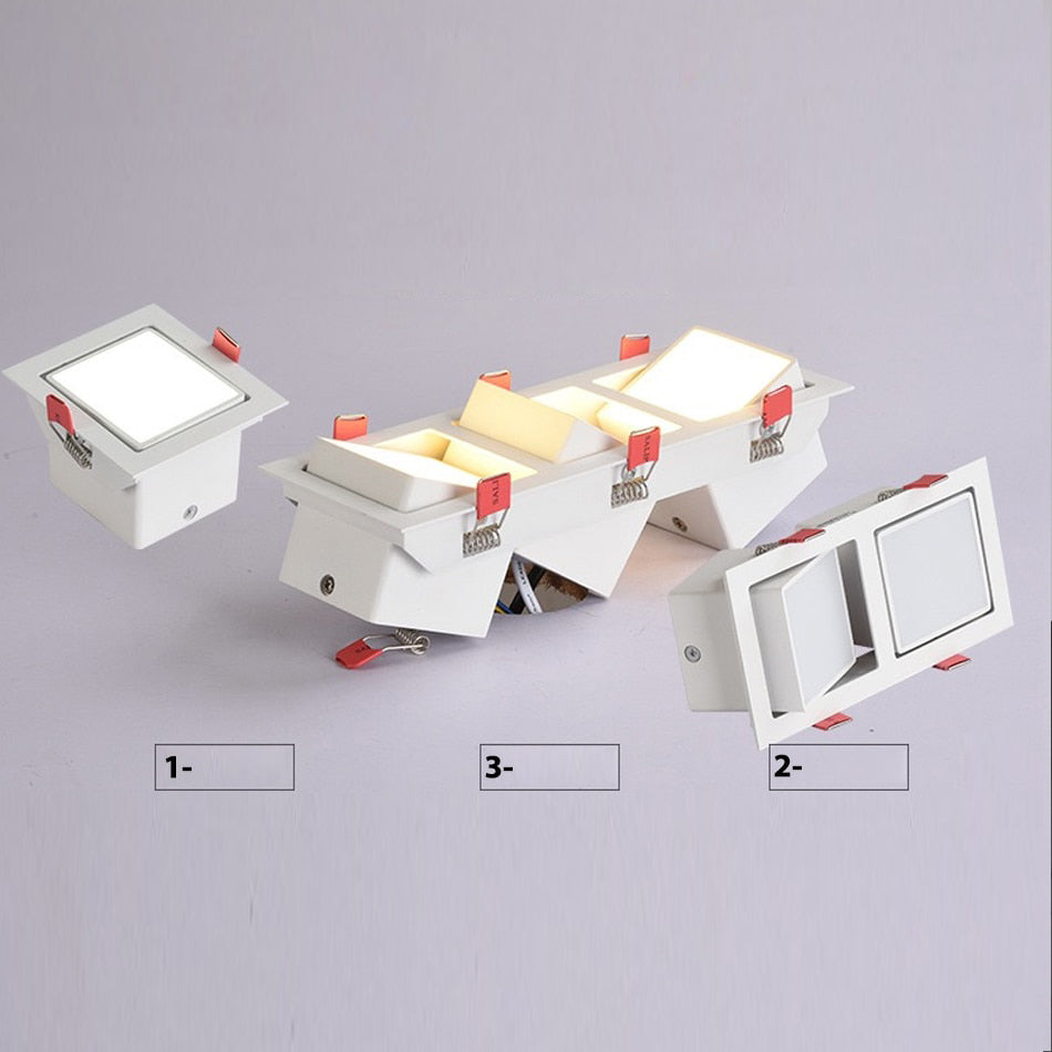Spot LED encastrable carré 7W Colombe - vue 6 sur 9
