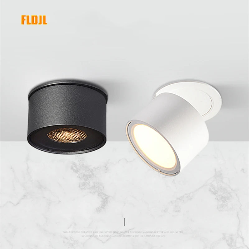spot rotatif pliable intégré à intensité variable led rétro-éclairage éclairage intérieur - vue 2 sur 10
