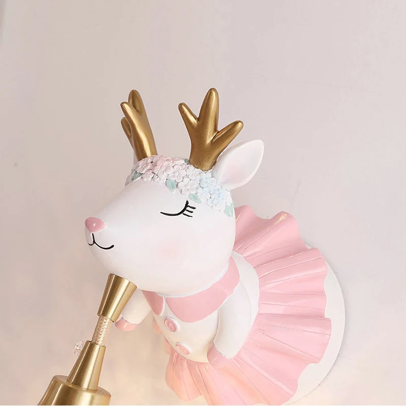 Applique murale en forme d'éléphant et de cerf pour chambre d'enfant - vue 7 sur 10