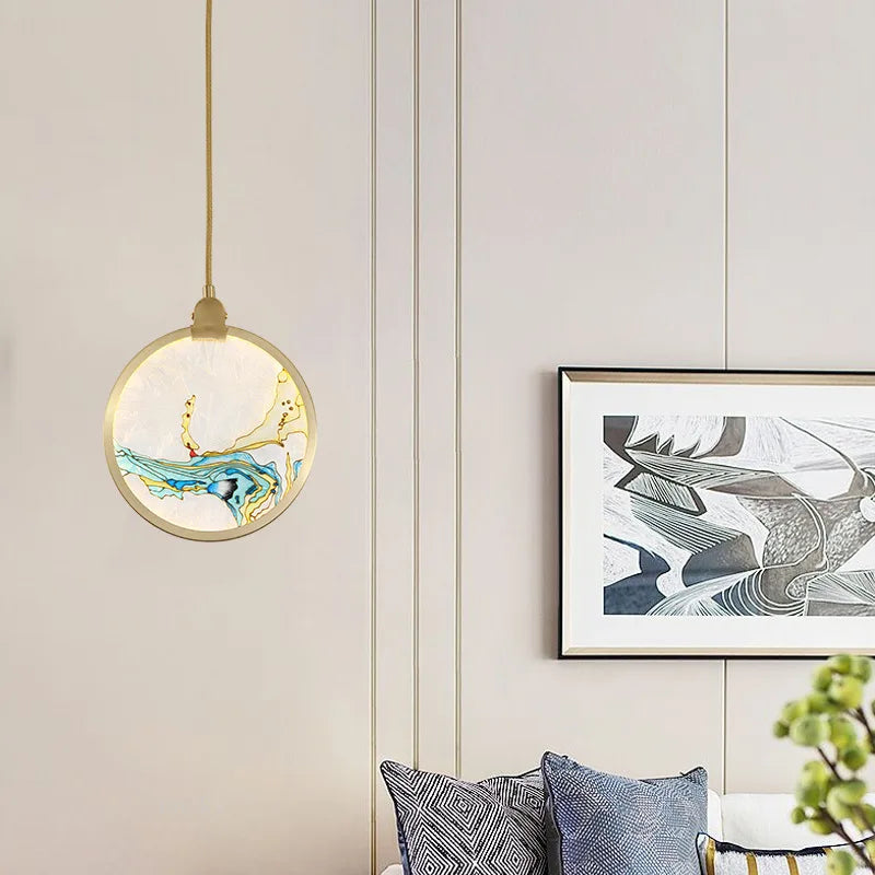 suspension en verre style chinois pour décoration moderne intérieure - vue 3 sur 9