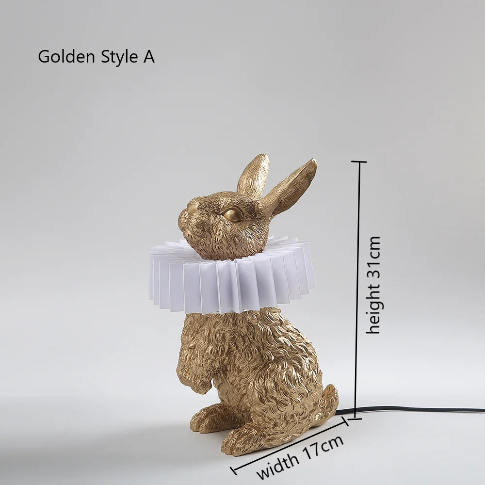 Lampe de table en forme de lapin pour chambre à coucher - vue 10 sur 15