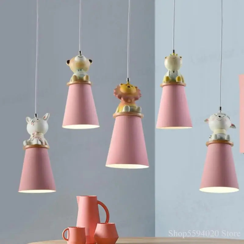 lustre créatif animal dessin animé pour chambre enfant - vue 4 sur 11
