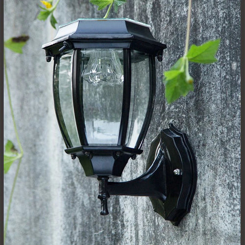 Applique murale solaire LED applique extérieure cour lumière villa solaire alimenté étanche IP55 décor de jardin éclairage clôture - vue 2 sur 8