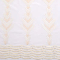Voilage tulle brodé fleurs festonné style européen