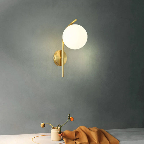 Applique murale LED en cuivre moderne pour éclairage intérieur - vue 3 sur 8
